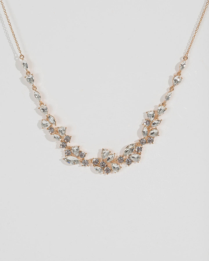Colette by Colette Hayman Gold Multi Crystal Cluster Necklace