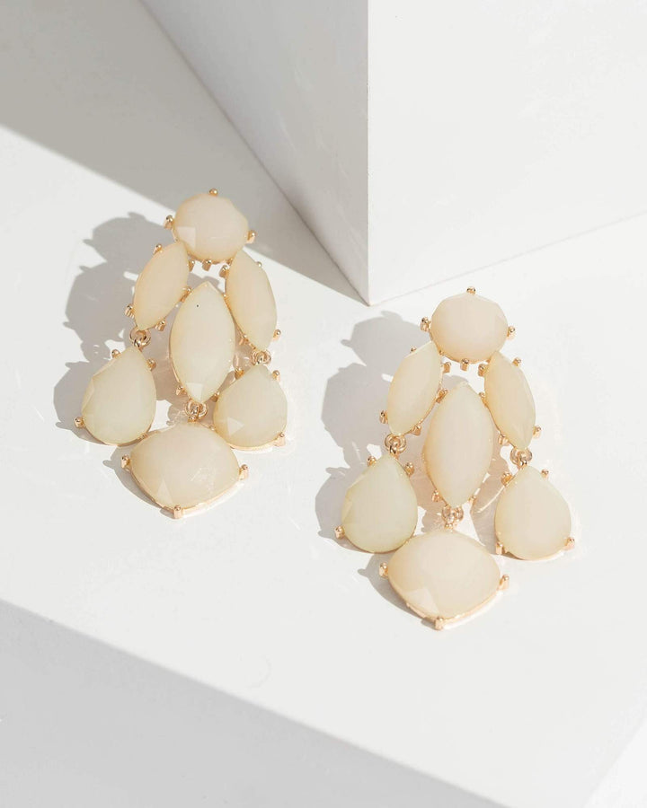 Colette by Colette Hayman Gold Multi Crystal Shape Drop Earrings