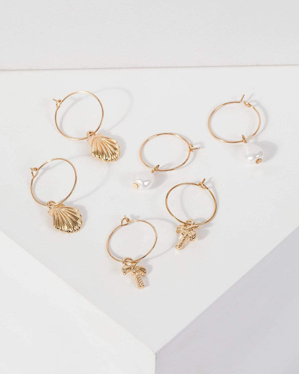 Gold Multi Hoop Pack Earrings | Earrings