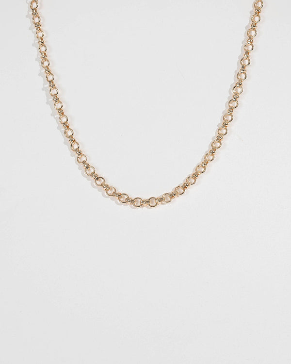 Gold Multi Link Metal Necklace | Necklaces