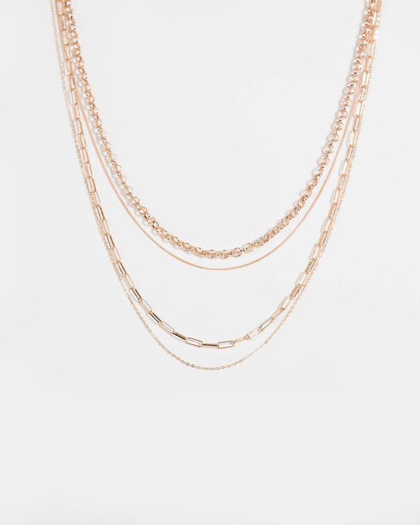 Gold Multi Organic Pendant Necklace | Necklaces