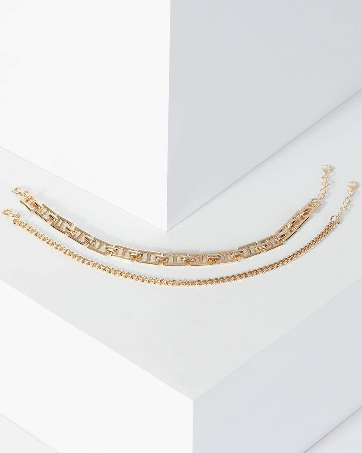 Gold Multi Pack Chunky Link Chain Anklet | Anklet