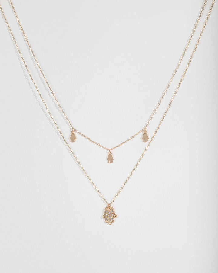 Gold Multi Pack Hamsa Hand Necklaces | Necklaces