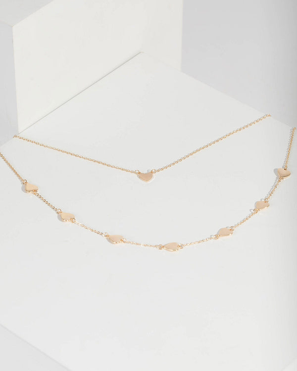 Gold Multi Pack Love Heart Necklaces | Necklaces