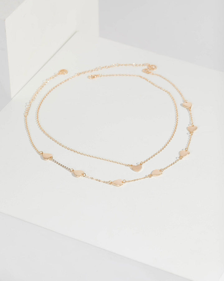 Colette by Colette Hayman Gold Multi Pack Love Heart Necklaces