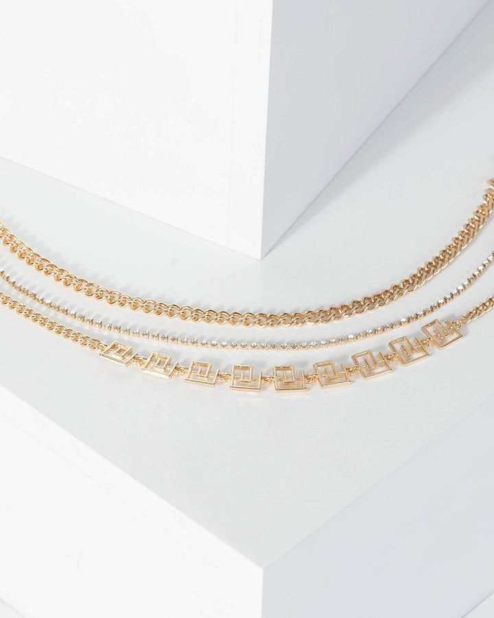 Gold Multi Pack Thin Dia And Link Chain Anklet | Anklet