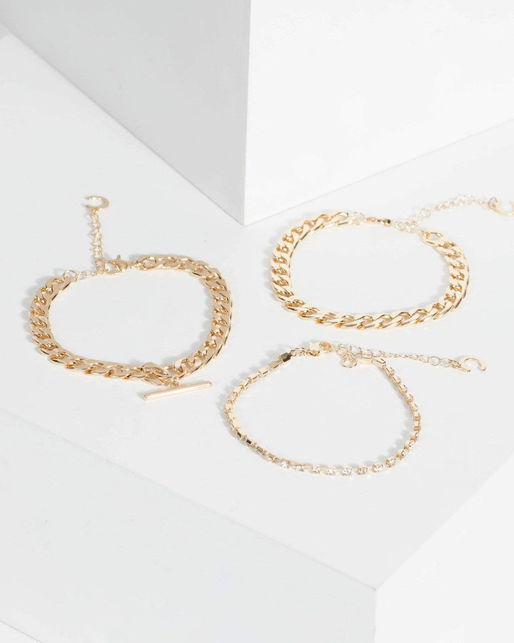 Gold Multi Wrap Chain Bracelet | Wristwear