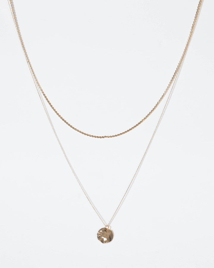 Gold Organic 2 Layer Necklace | Necklaces