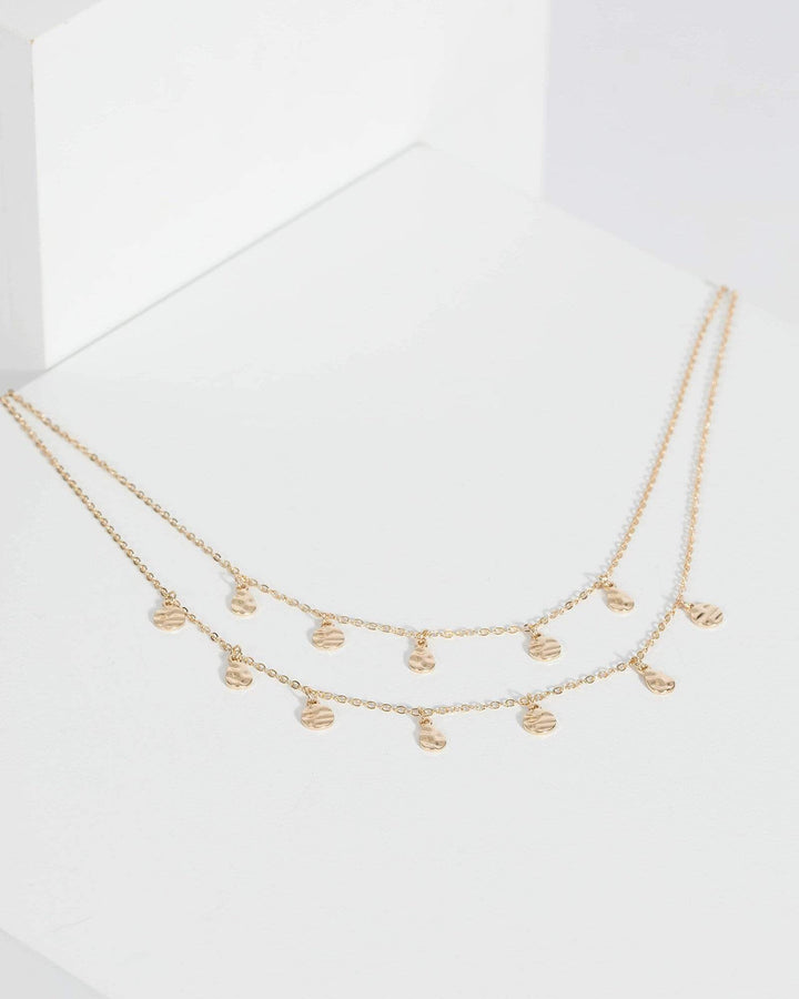 Gold Organic Drops 2 Layer Necklace | Necklaces