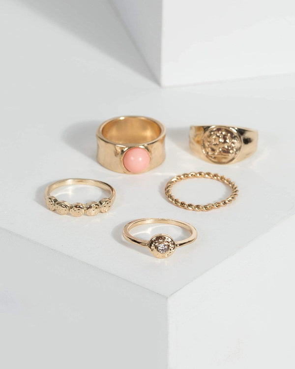 Gold Organic Ring Multi Pack | Rings
