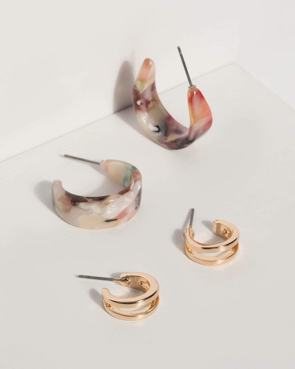 Gold Organic Stud Earrings | Earrings