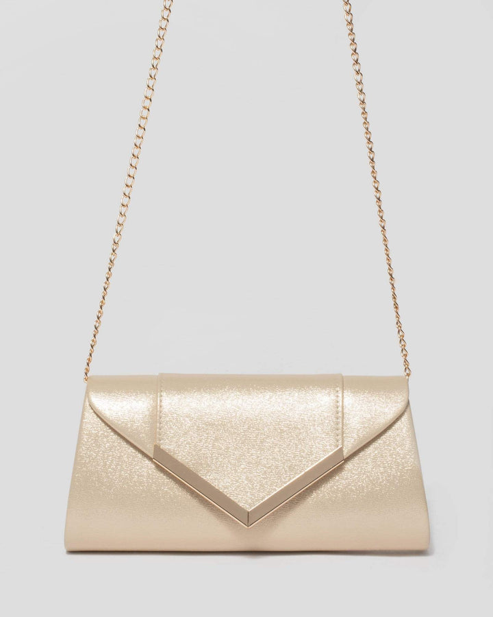 Gold Paula Arrow Clutch Bag | Clutch Bags