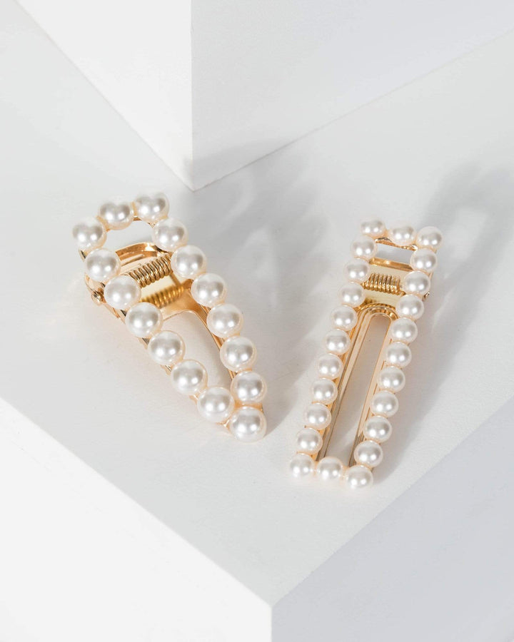 Gold Pearl Clip Pack | Accessories