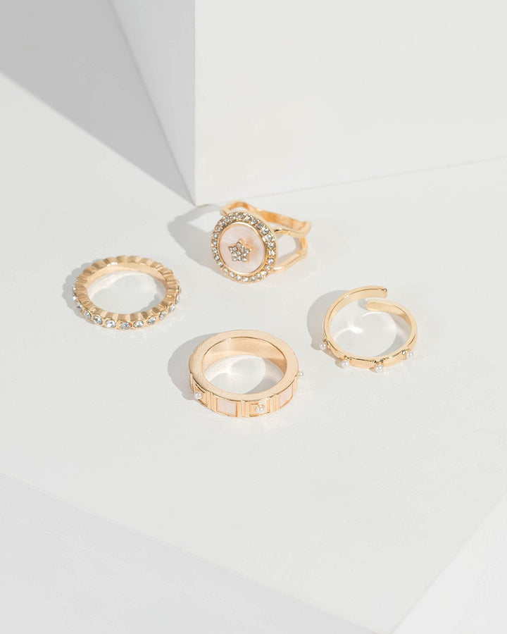 Gold Pearl Multi Pack Rings | Rings