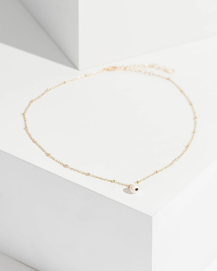 Colette by Colette Hayman Gold Pearl Pendant Chain Necklace
