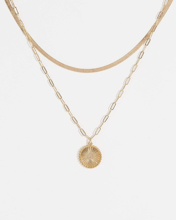 Colette by Colette Hayman Gold Pendant Toggle Layer Necklace