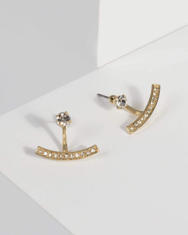 Gold Plated Crystal Anchor Earrings | Earrings
