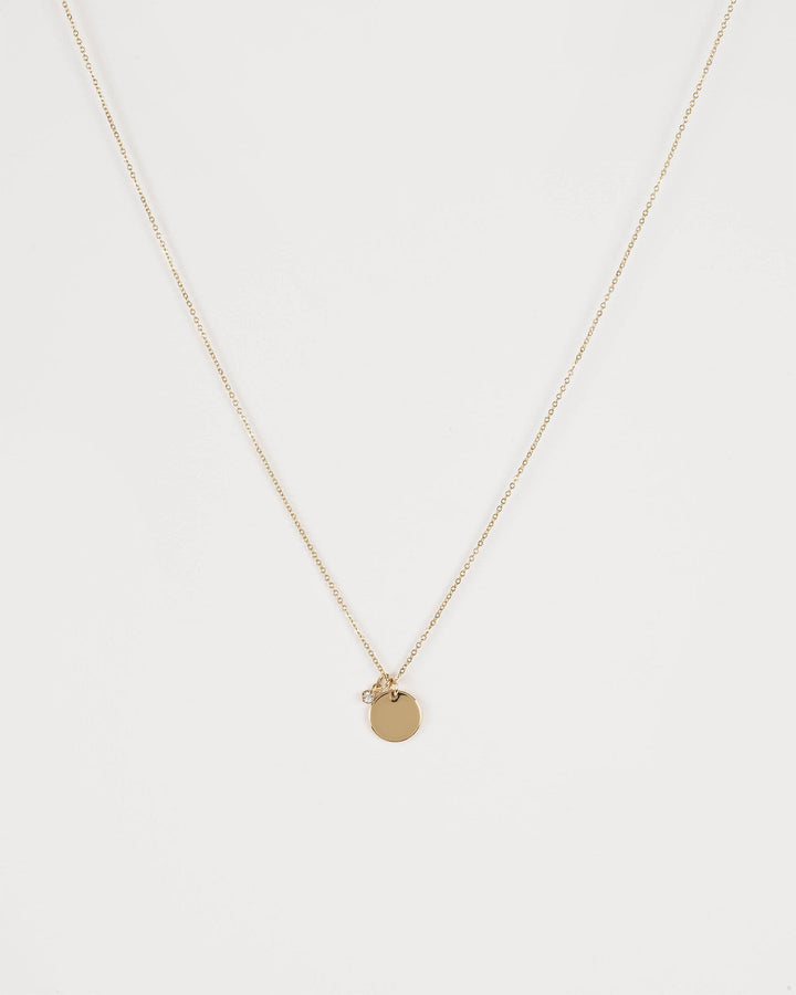 Gold Plated Crystal Pendant Necklace | Necklaces