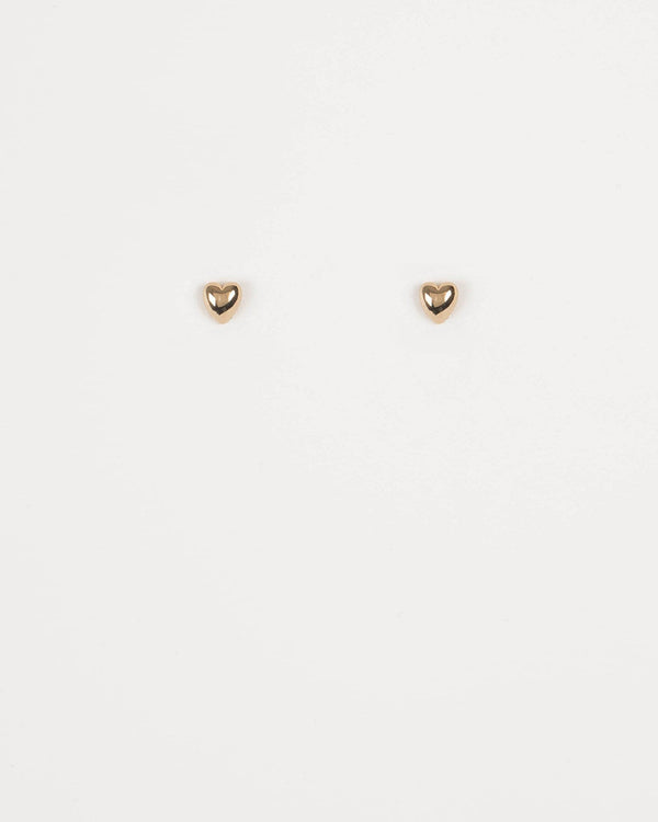 Gold Plated Heart Stud Earrings | Earrings