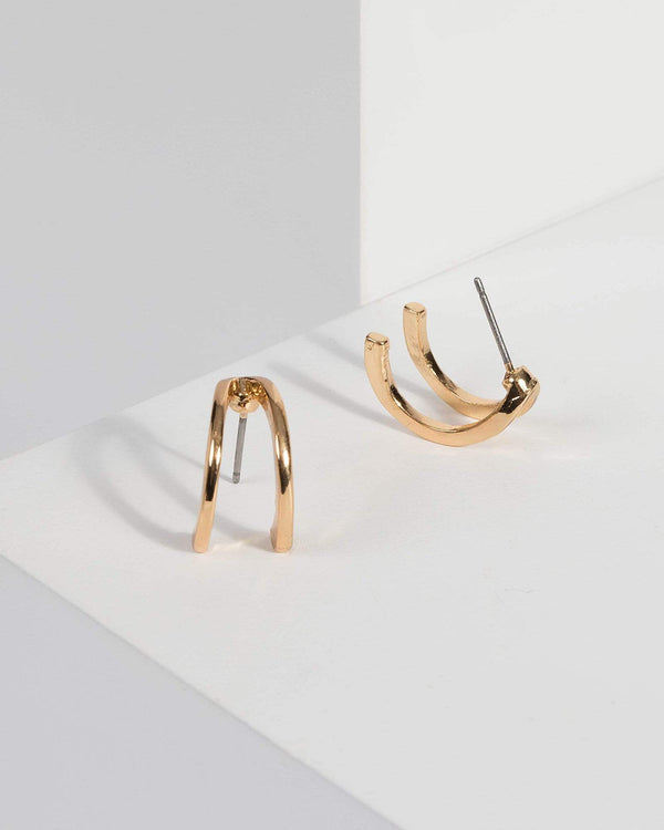Gold Plated Wrap Huggie Earrings | Earrings