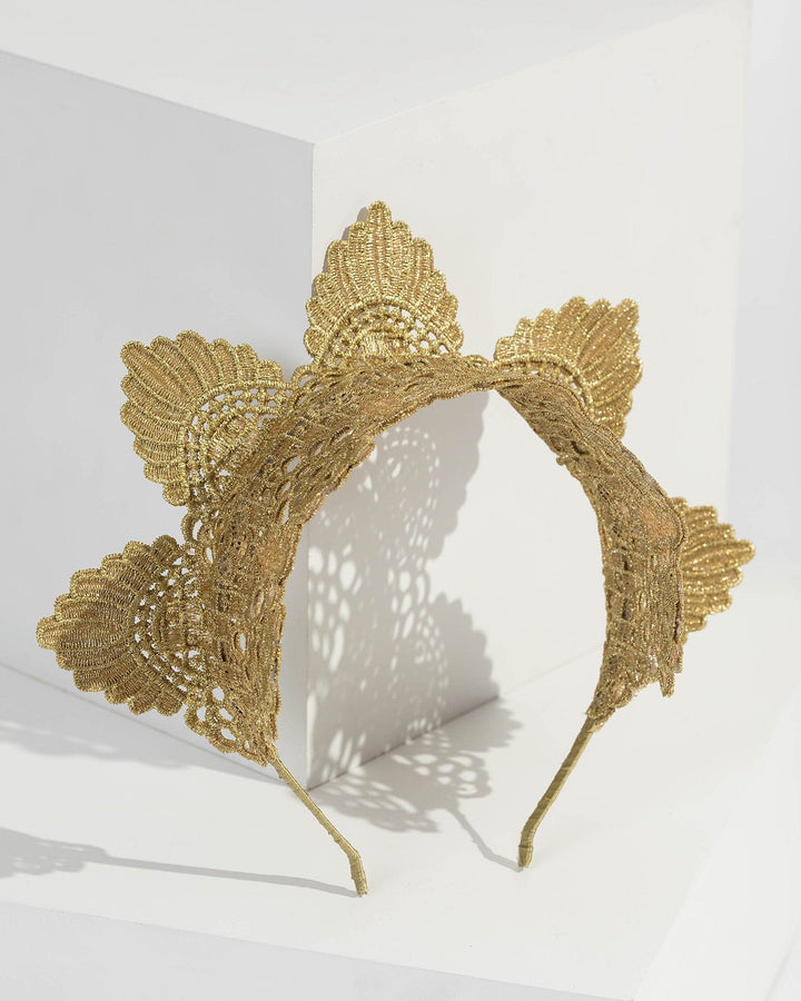 Gold Pointed Detail Fascinator | Hair Accessories