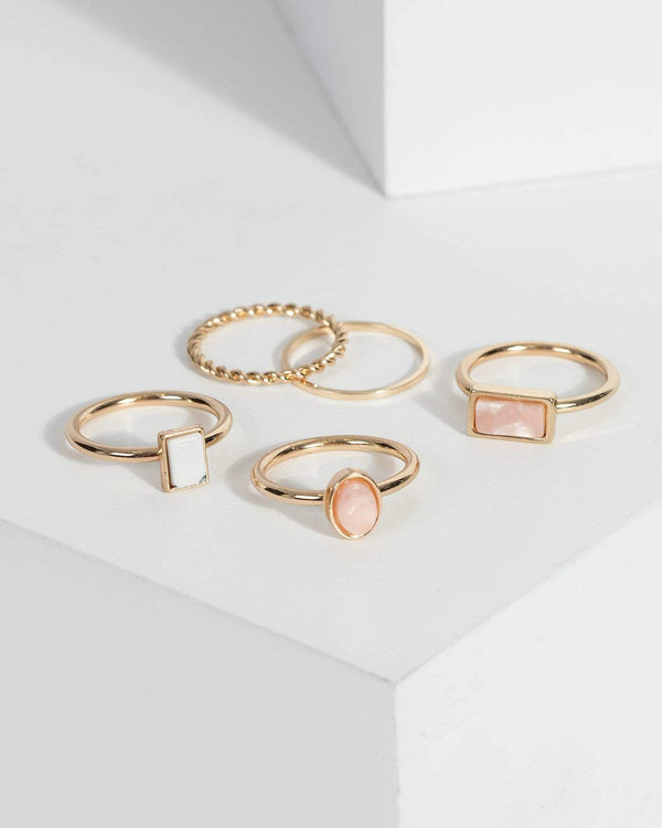 Gold Resin Ring Pack | Rings