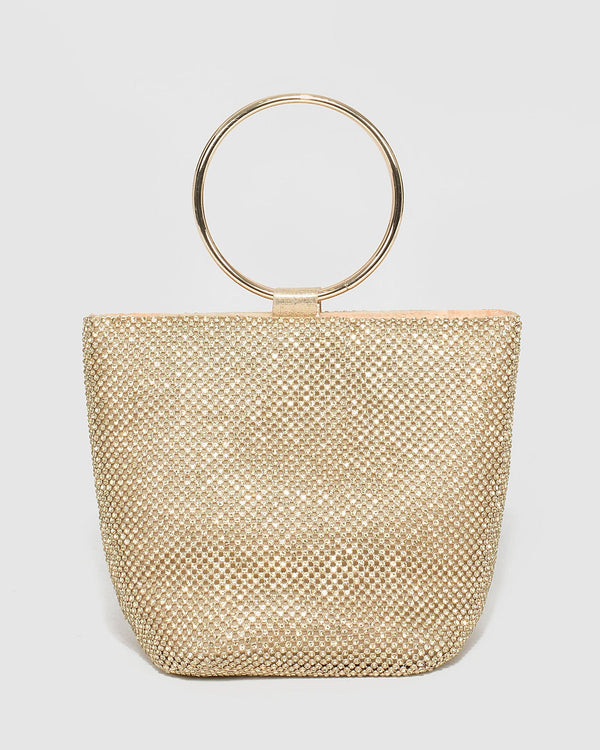 Gold Robyn Disco Bag | Clutch Bags