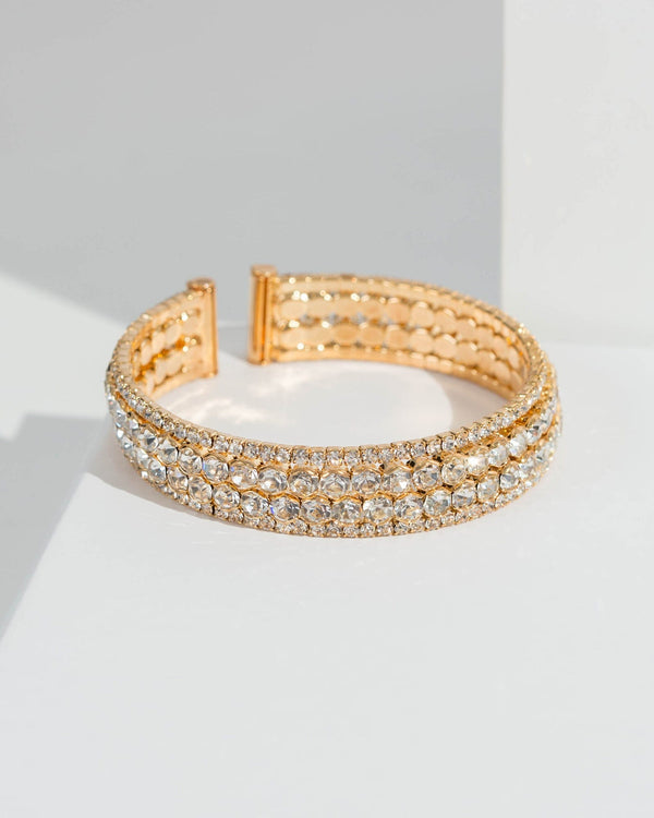 Colette by Colette Hayman Gold Round Diamante Detail Bracelet