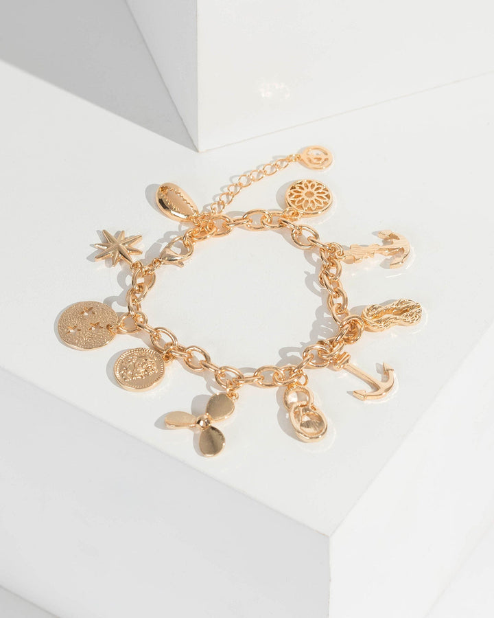 Gold Sailor Charm Bracelet | Wristwear