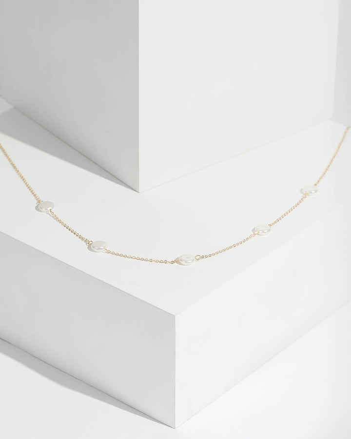 Colette by Colette Hayman Gold Segment Pearl Necklace