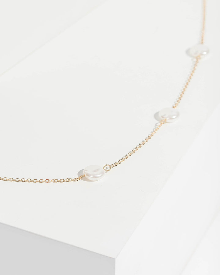 Colette by Colette Hayman Gold Segment Pearl Necklace
