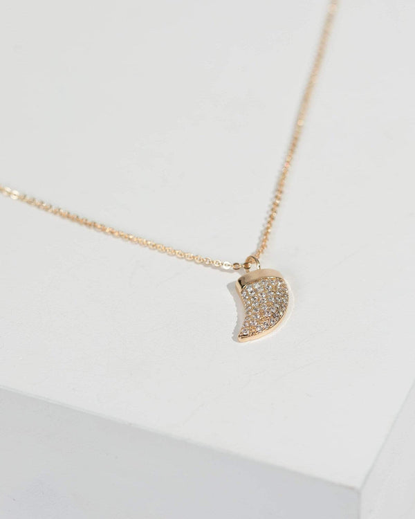 Gold Shark Tooth Shape Necklace | Necklaces