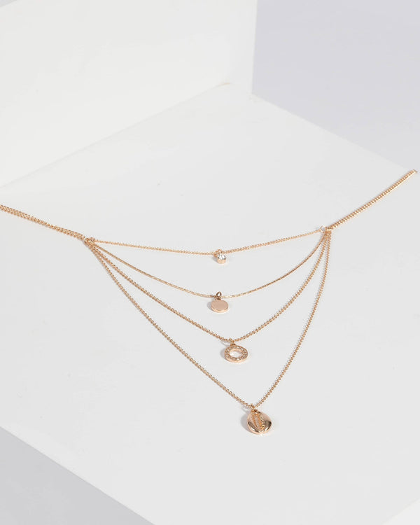 Gold Shell Layer Necklace | Necklaces