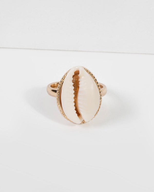 Gold Shell Pendant Ring | Rings