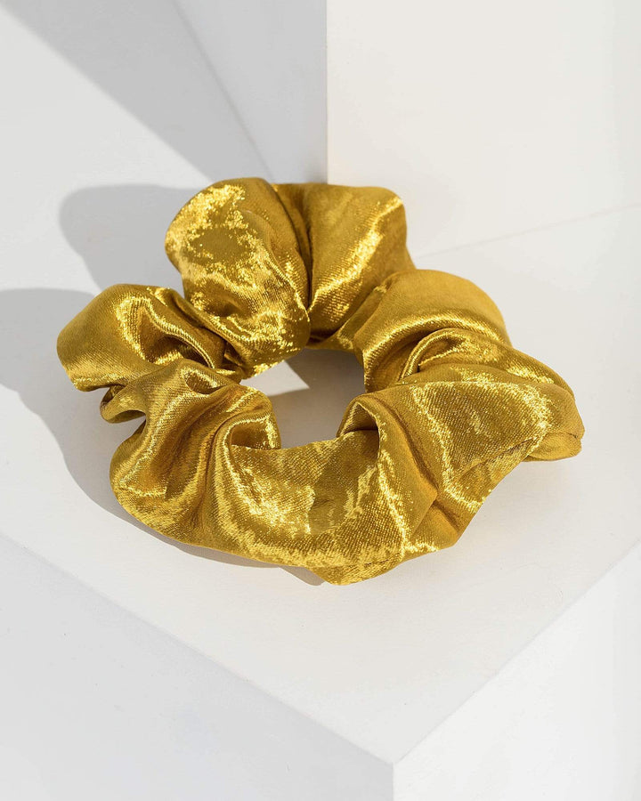 Gold Shiny Scrunchie | Hair Accessories