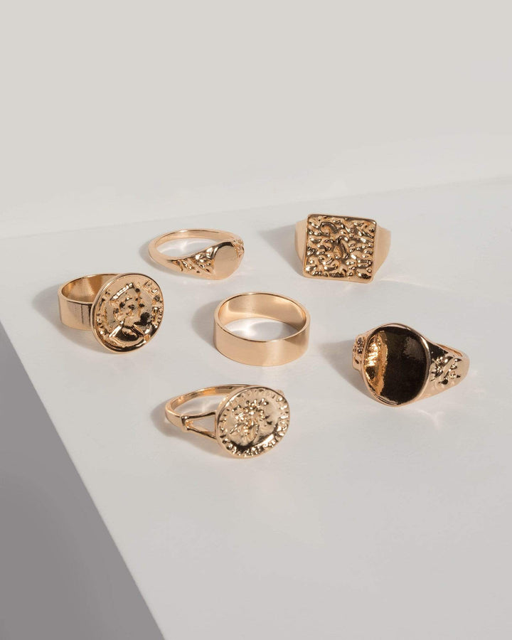 Gold Signet Ring Set | Rings