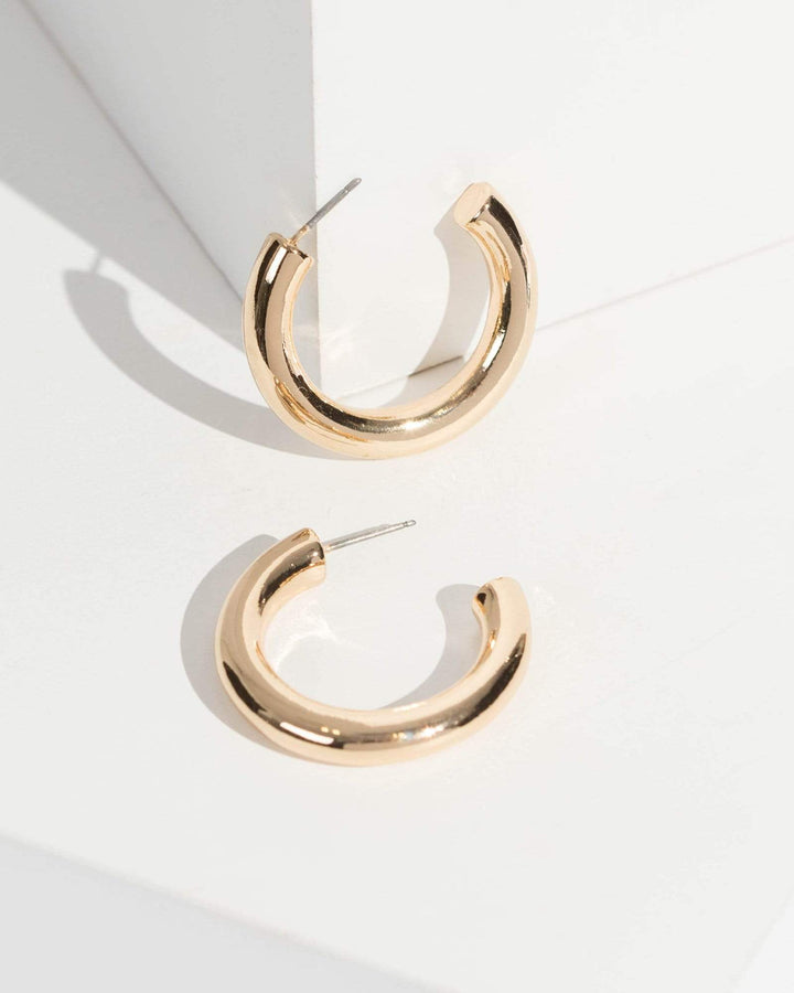 Colette by Colette Hayman Gold Small Chunky Hoop Earrings