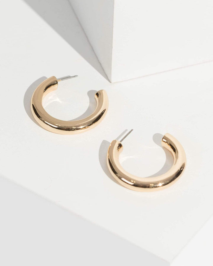 Colette by Colette Hayman Gold Small Chunky Hoop Earrings