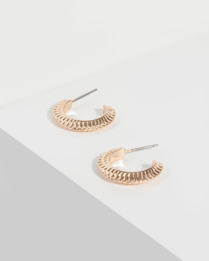 Gold Small Hallow Hoop Earrings | Earrings