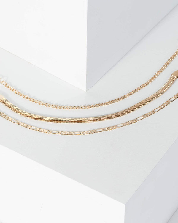 Gold Snake Chain Bracelet Pack | Wristwear