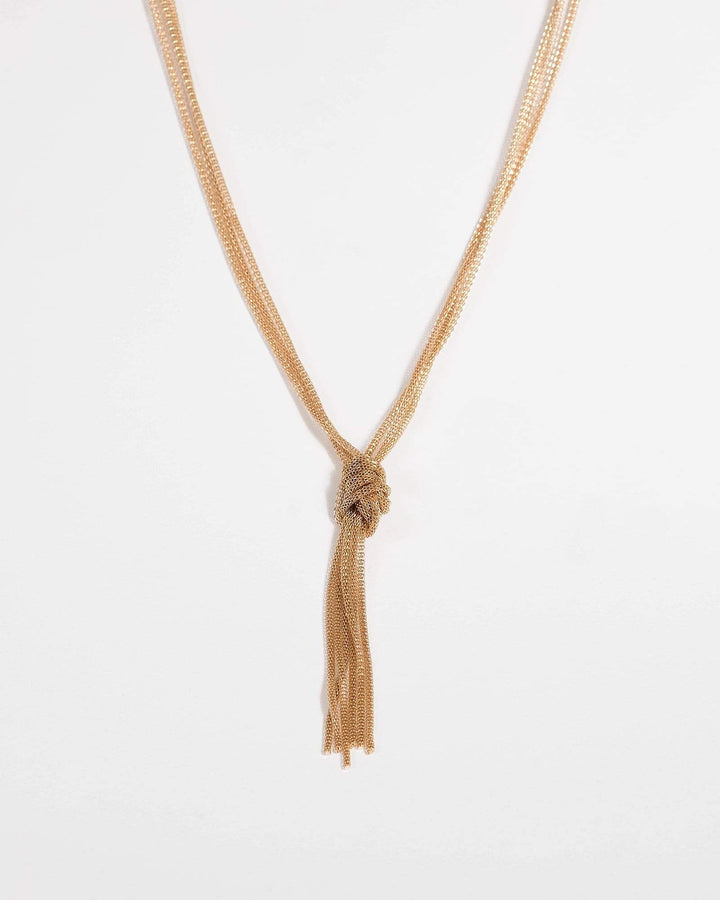 Gold Snake Chain Knot Necklace | Necklaces