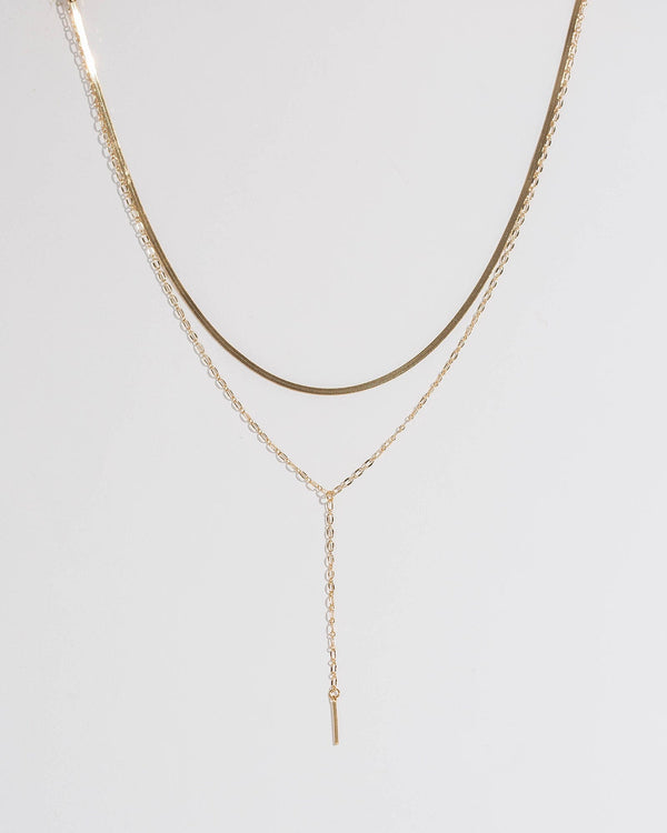 Colette by Colette Hayman Gold Snake Chain Lariat Necklace
