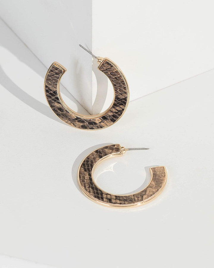 Colette by Colette Hayman Gold Snake Fine Hoop Earrings