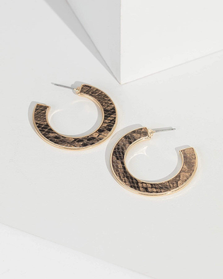 Colette by Colette Hayman Gold Snake Fine Hoop Earrings