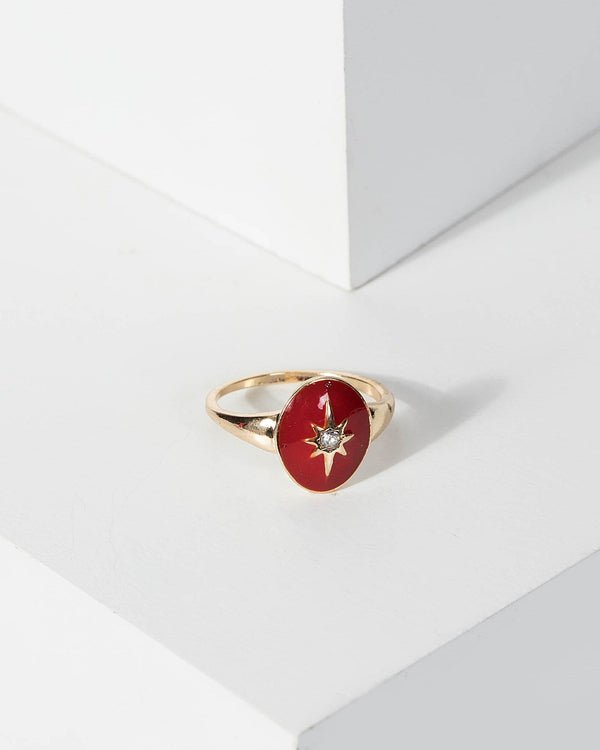 Gold Sparkle Star Ring | Rings