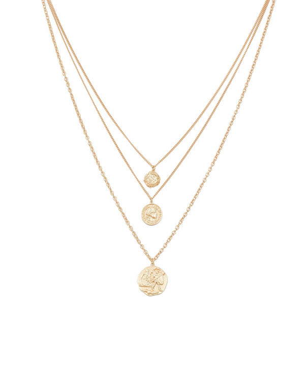 Colette by Colette Hayman Gold Stamp Pendant Necklace
