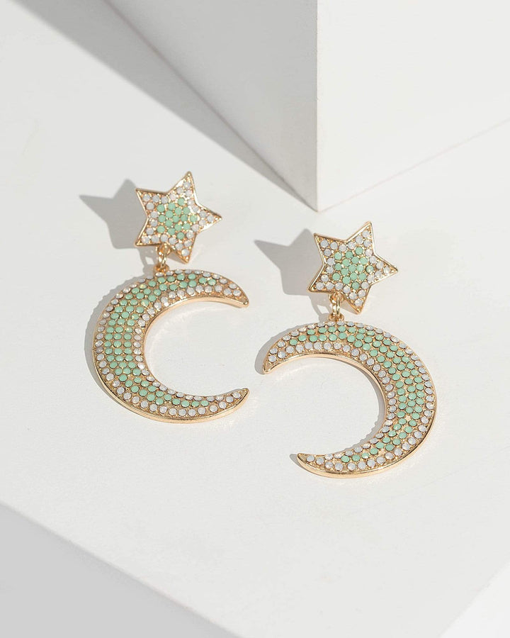 Gold Star And Moon Earrings | Earrings