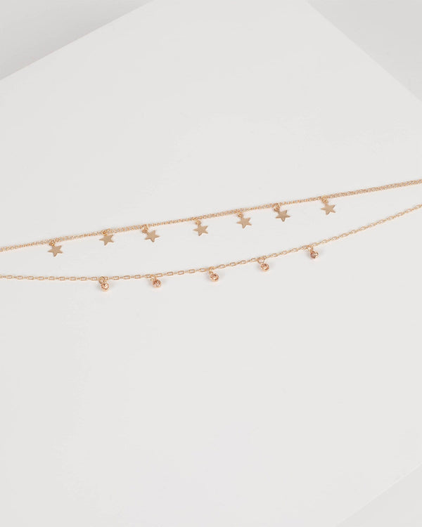 Gold Star Choker Necklace | Necklaces