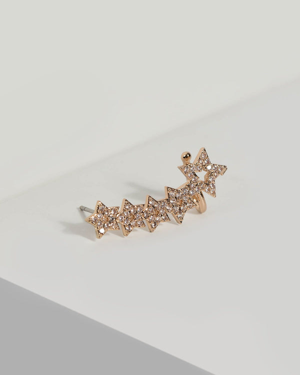 Gold Star Cubic Zirconia Ear Cuff | Earrings