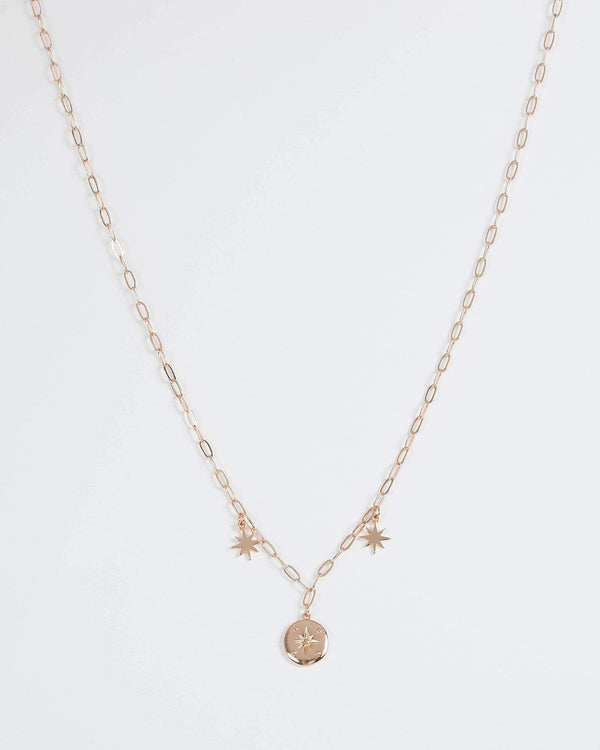Gold Star Pendant Short Necklace | Necklaces